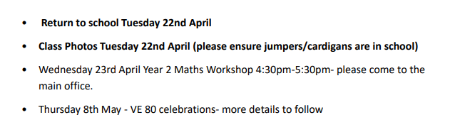 School Newsletter 4.4.25
